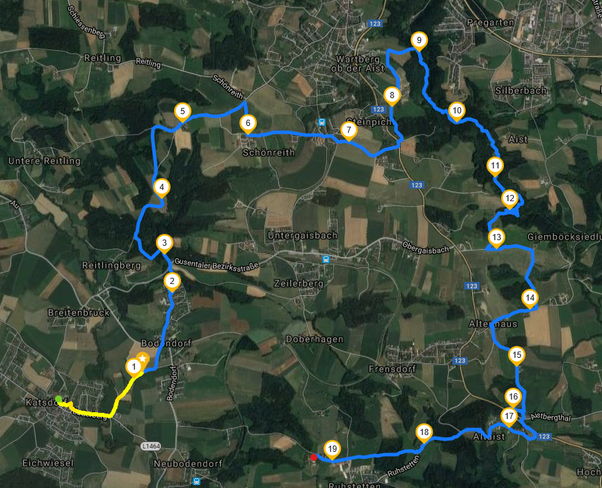 Route Wandertag